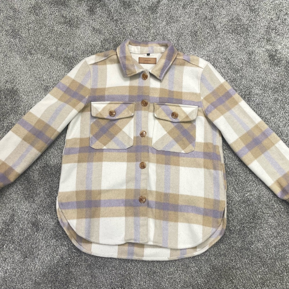 Blank NYC Mountain Top White Multi Plaid Shacket - Picture 11 of 16